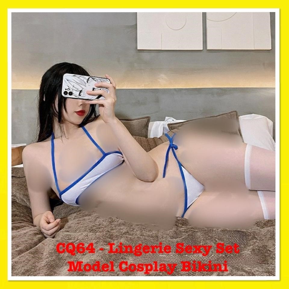CQ64 - Lingerie Seksi Model Cosplay Bikini / Baju Tidur Pakaian Cewek Seksi Lingerie Wanita Fashion 