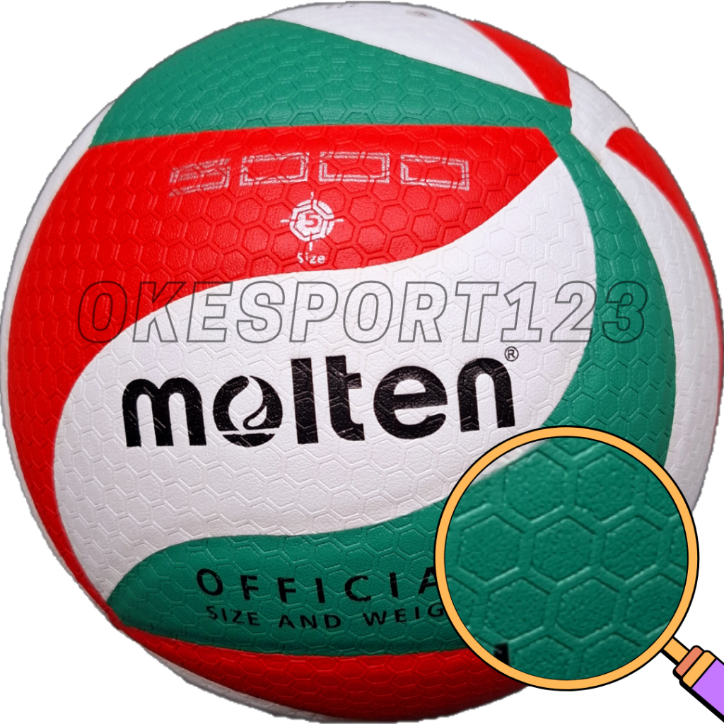 BOLA VOLI NO.5 BIASA MOLTEN 5000 – Bahan PVC, Ringan & Nyaman