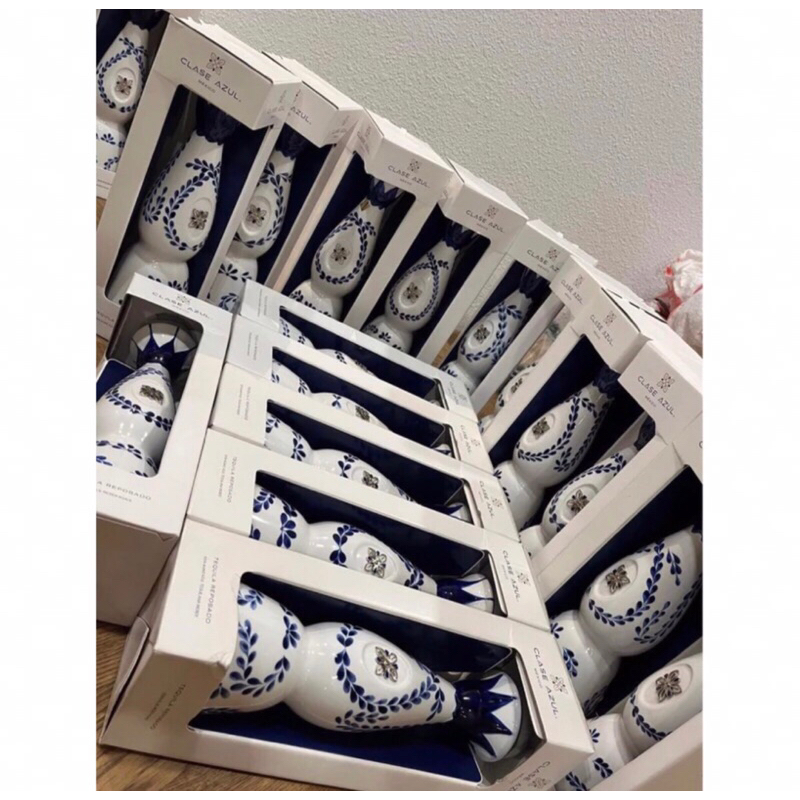 botol bekas miras azul reposado / botol pajangan / botol koleksi