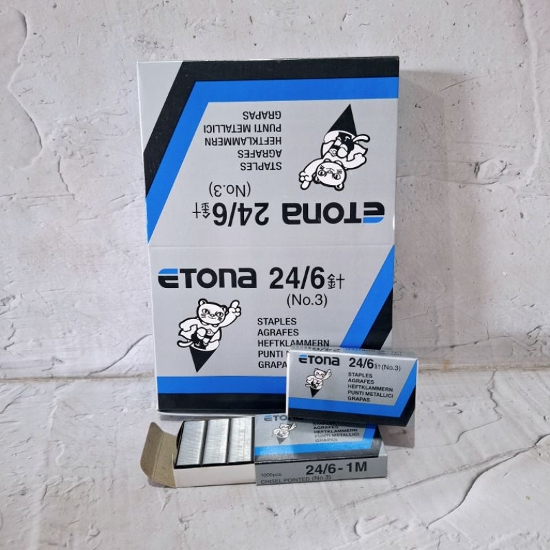 

(15 pak) Staples Etona 24/6 no.3 Kartonan