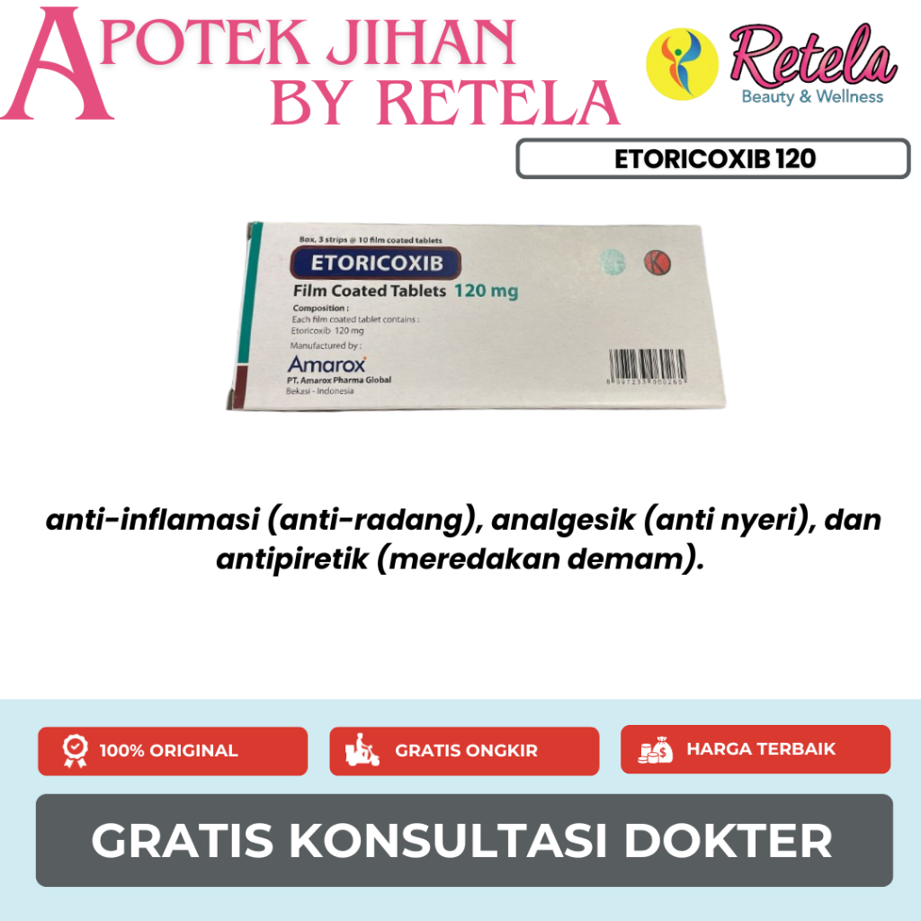 Etoricoxib 120 mg 1 Box 30 Tablet