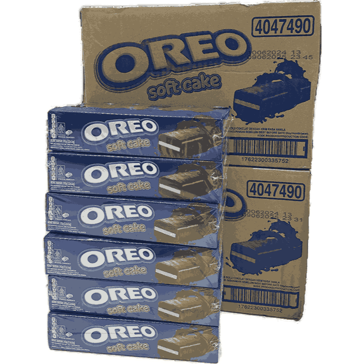 

OREO SOFTCAKE 1 DUS isi 12 box (144pcs) - kue oreo rasa cokelat dengan krim vanilla, snack, cemilan coklat cookies manis