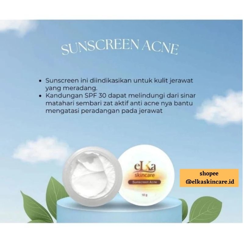 Sunscreen Acne Elka skincare