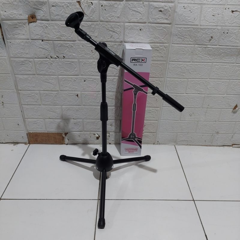stand microphone pendek full besi RCX RX 103