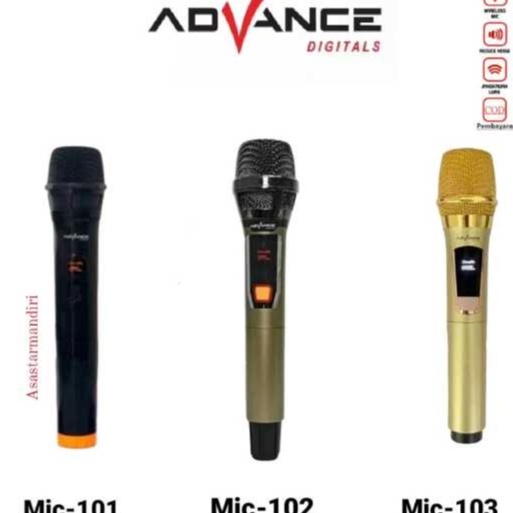 Boom Mic WirelessMicrophone Wireless AdvanceMic Tanpa Kabel Free dan Cover Mic
