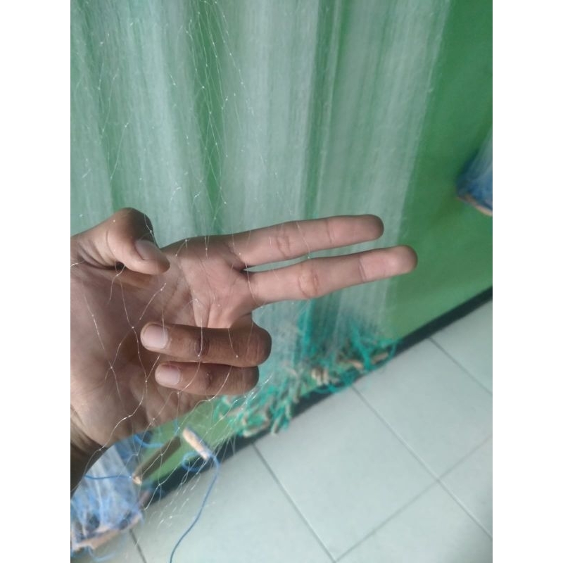jaring ikan bentang siap pakai 2 in 25 meter senar 0,15