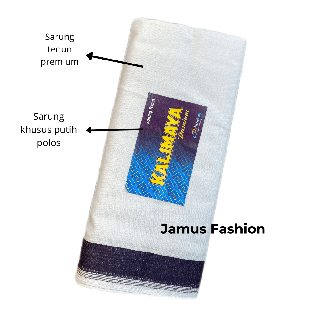 Sarung putih premium kalimaya