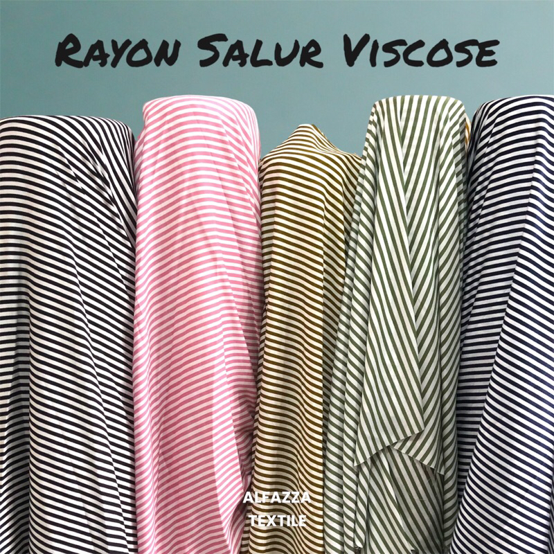 Kain Katun Rayon Salur Viscose | 1/2 Meter Katun Rayon Salur | Kain Meteran