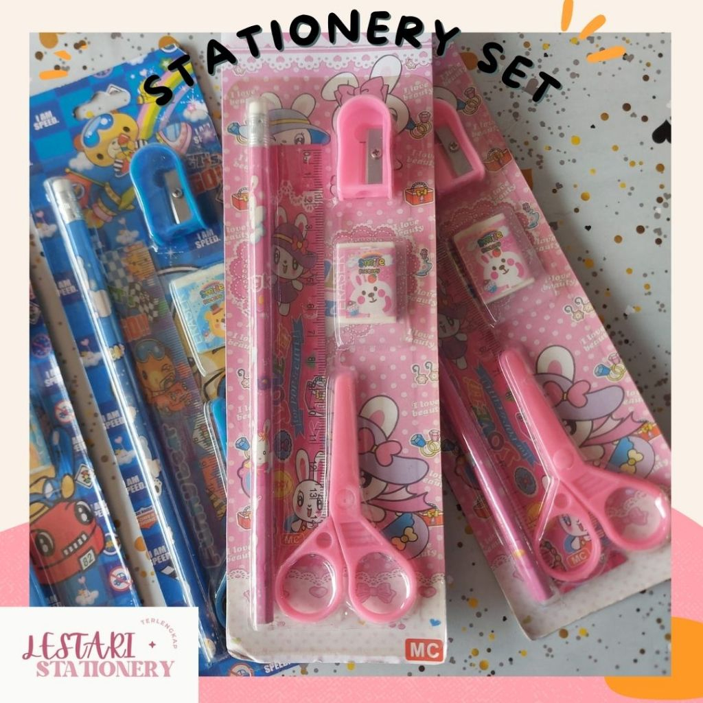 

Pensil Set Fancy | Alat Tulis Sekolah Fancy | Set Alat tulis | Lestari Stationery