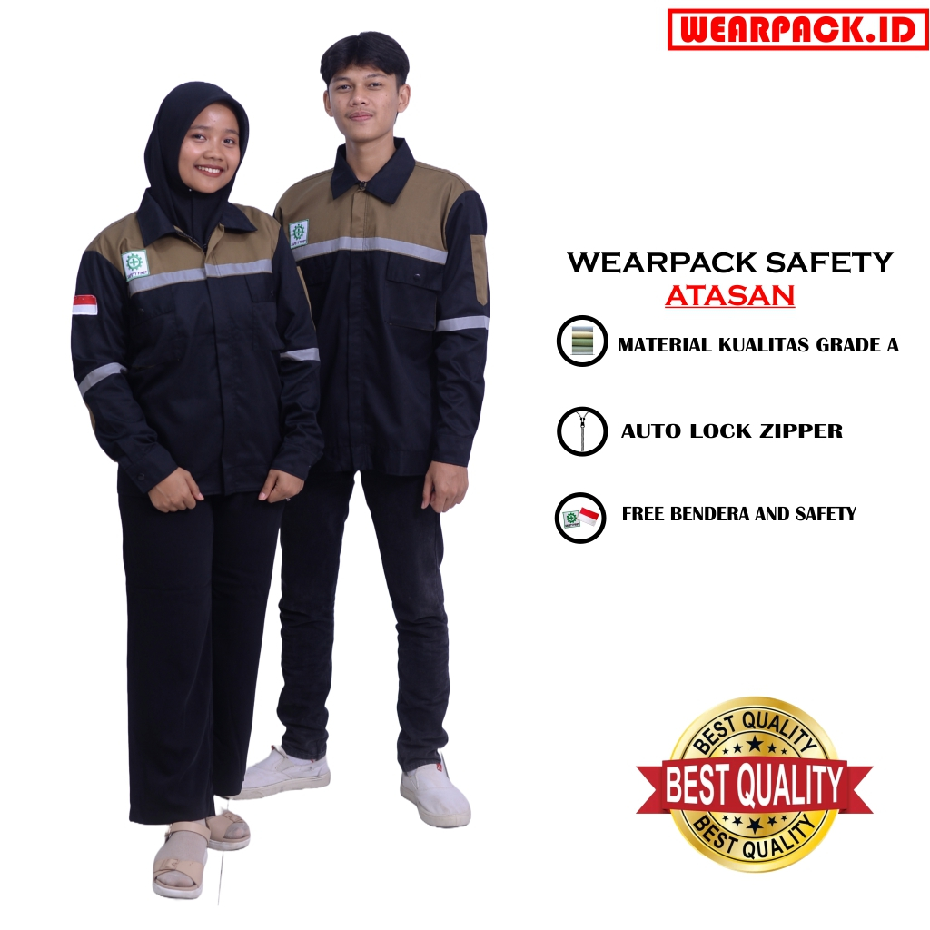 Atasan Werpack murah Baju safety kemeja kerja lapangan karyawan pabrik comunity komunitas bengkel