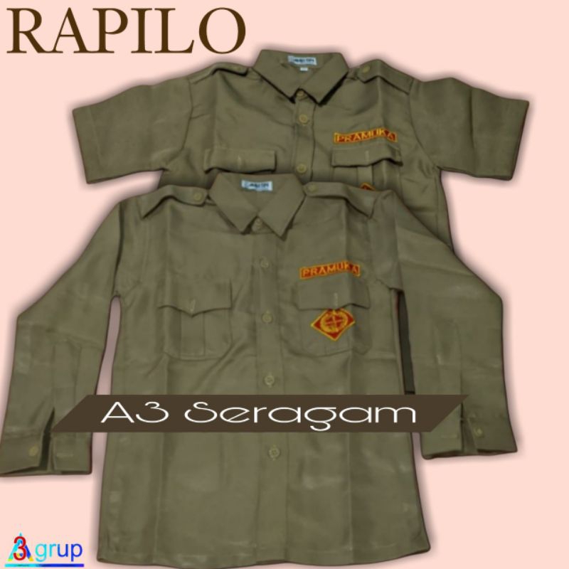 BAJU PRAMUKA SD BAHAN RAPILO/SERAGAM PRAMUKA/SERAGAM SEKOLAH/BAJU SEKOLAH