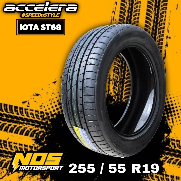 BAN MOBIL 255 55 R19 MERK ACCELERA TIPE IOTA ST68 BAN TUBLES 255/55 RING 19