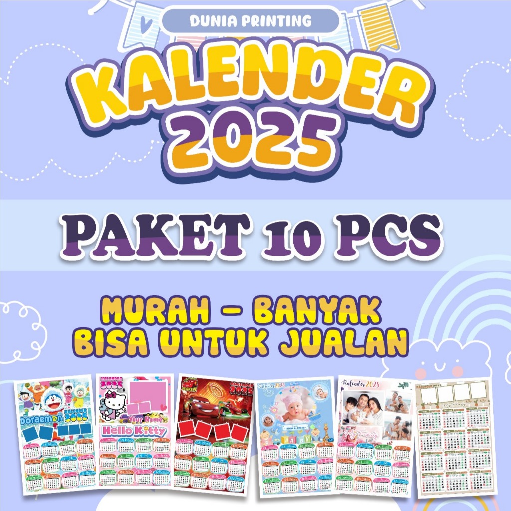 

Kalender 2025 Lengkap Jawa dan hijriah ( PAKET 10 LMBR ) LEBIH MURAH & HEMAR... Bebas Pilih Karakter