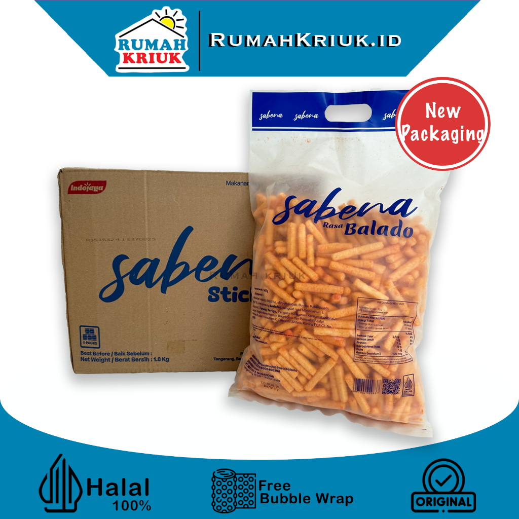 

☘️RumahKriuk☘️ Sabena Stick rasa Balado 360gr 1pcs | Halal | Snack | Makanan Ringan| Ciki