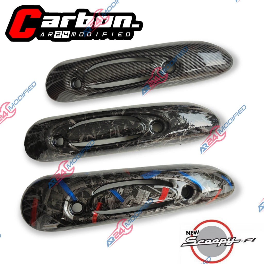Tameng Knalpot Scoopy Fi Carbon WTP Carbon Celup