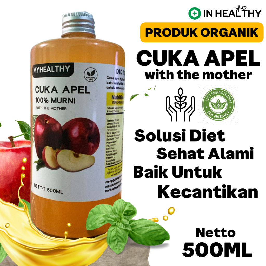 

Cuka Apel Original - Diet Detoks - Apple Cider Vinegar - Toner Wajah Alami by In Healthy