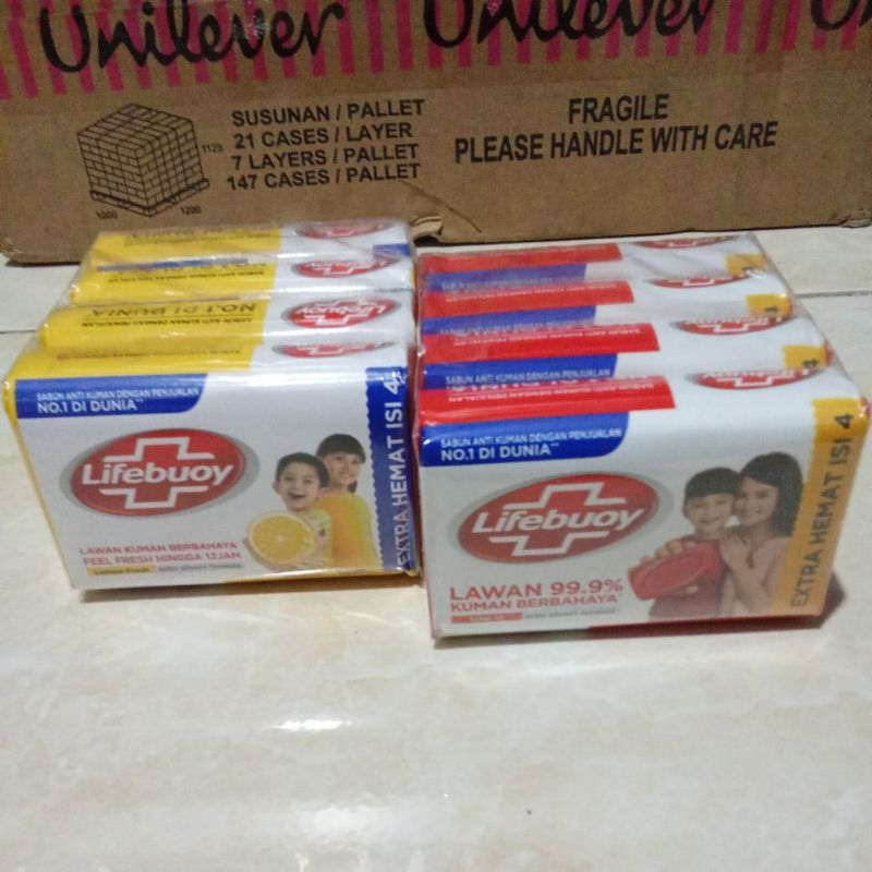 lifeboy sabun batang 60 gram isi 4 pcs