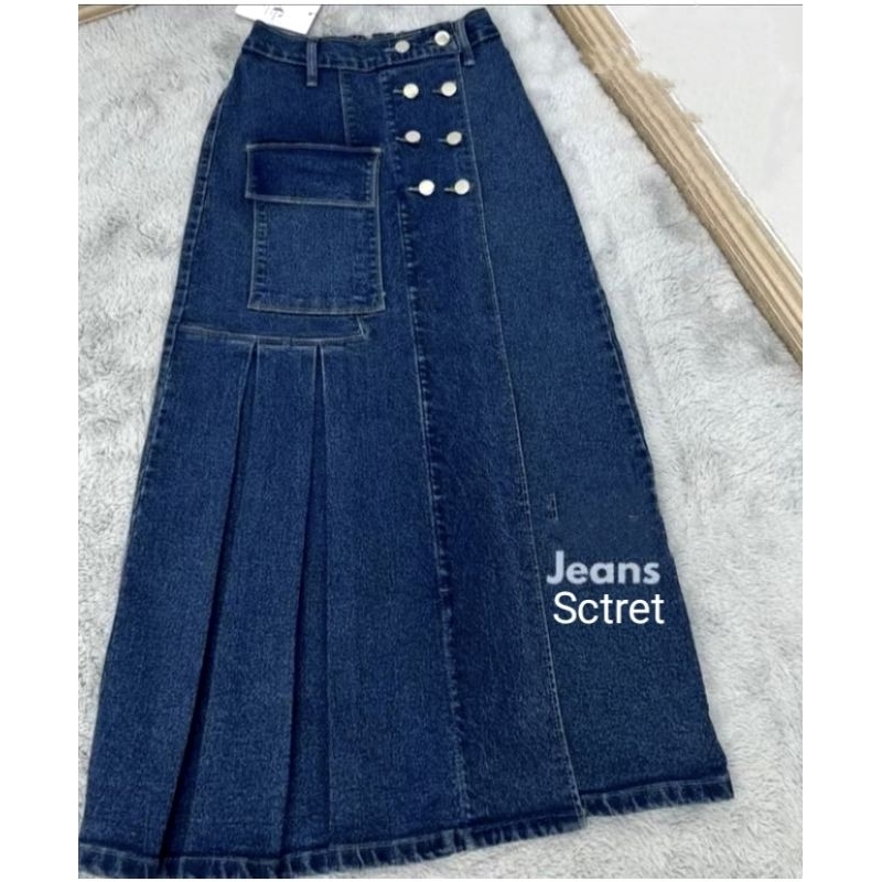 Rok Jeans Wanita Premium // Rok Jeans Style Korea // Rok Sctret