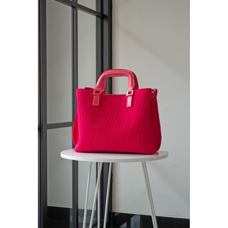 Linette dorsey/ handbag anyam/ tas selempang anyam/ tas tenteng wanita/ tas jinjing wanita