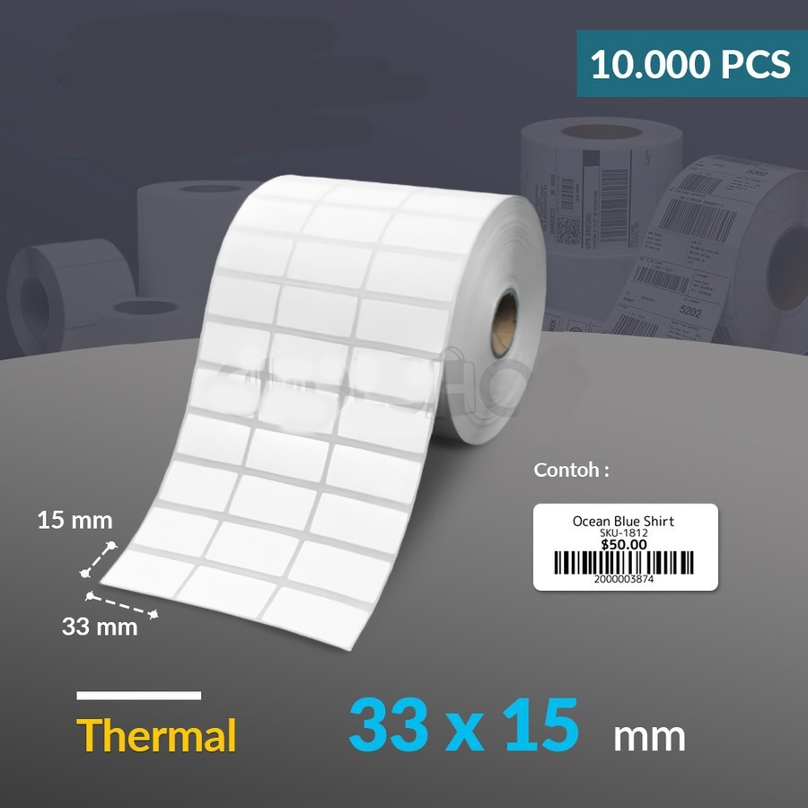 

Label Barcode Thermal Stiker 33x15 cm 3 baris
