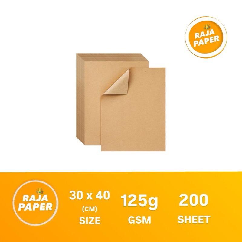

Kertas Samson 125 Gsm 30 Cm x 40 Cm 200 Lembar . ( 300 Mm x 400 Mm ) , 125 Gr / 125 Gram , Kertas Kraft Liner , Kertas Bungkus , Kertas Packing , Brown Kraft , Kertas Coklat , Brown Paper , Kraft Paper , Pembungkus Kertas , Kertas Packaging .