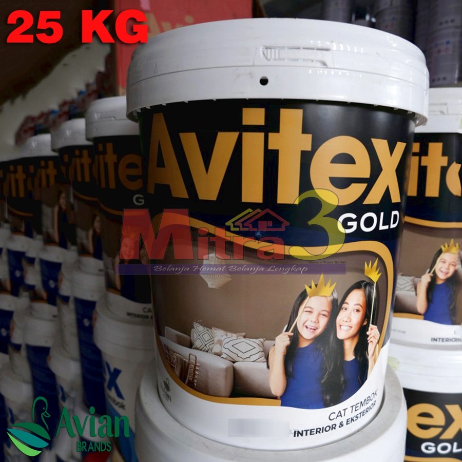 Cat Tembok Interior AVITEX GOLD 25 KG Galon Avian Brands / Cat Dinding Dalam Ruangan 25KG