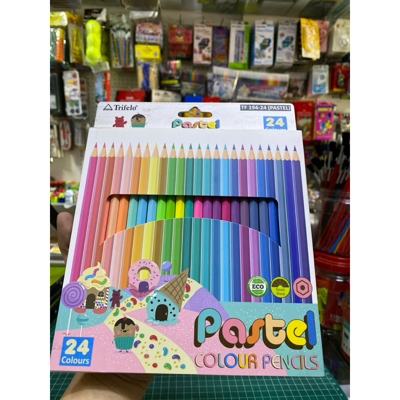 

Pensil warna Trifelo Pastel Colour Pecils 24 Warna