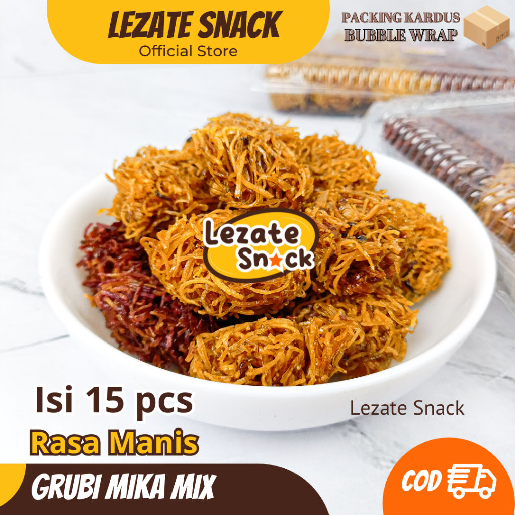 

Grubi Kremes Mika Isi 15 Biji Manis / Kremes Ubi Jalar Gula Merah Manis Lezate Snack WAP