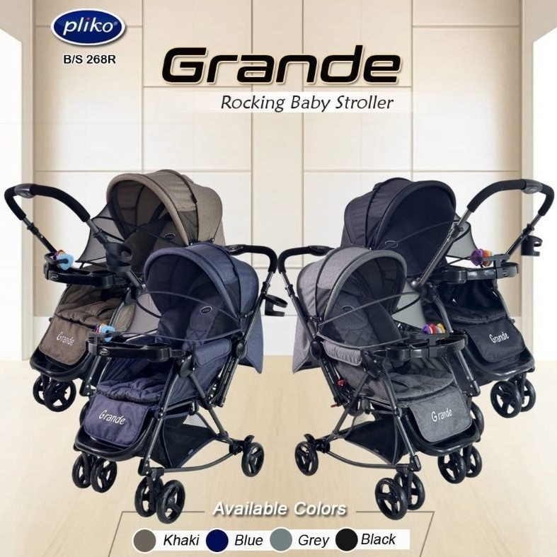 Stroller Pliko Grande 268 | Stroller ayun bayi | Kereta dorong Bayi