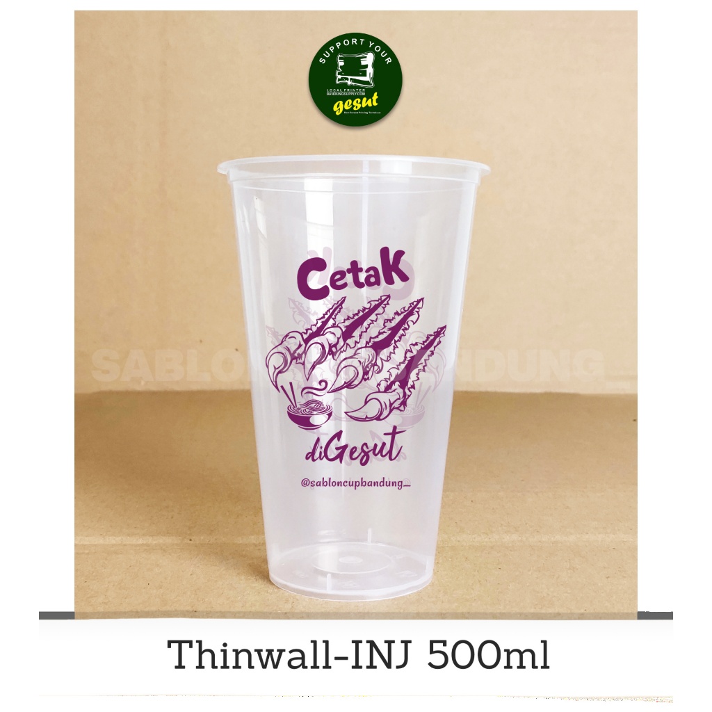 CUP PP INJECTION 500Ml 18Oz Cup Sablon