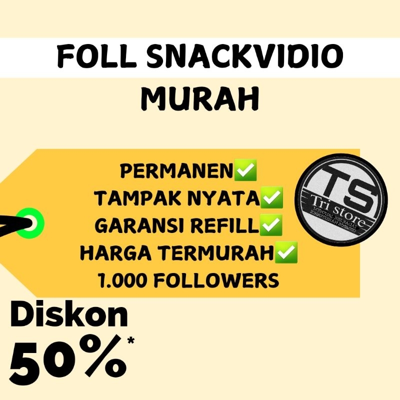FOLLOWER SNACK VIDEO PERMANEN GARANSI REFILL