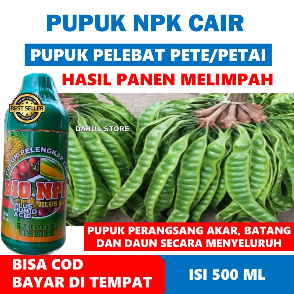 BISA COD PUPUK CAIR NPK GAZA PUPUK PEMBESAR PETAI/PETE - Pupuk Perangsang Akar dan Buah Singkong, Pe
