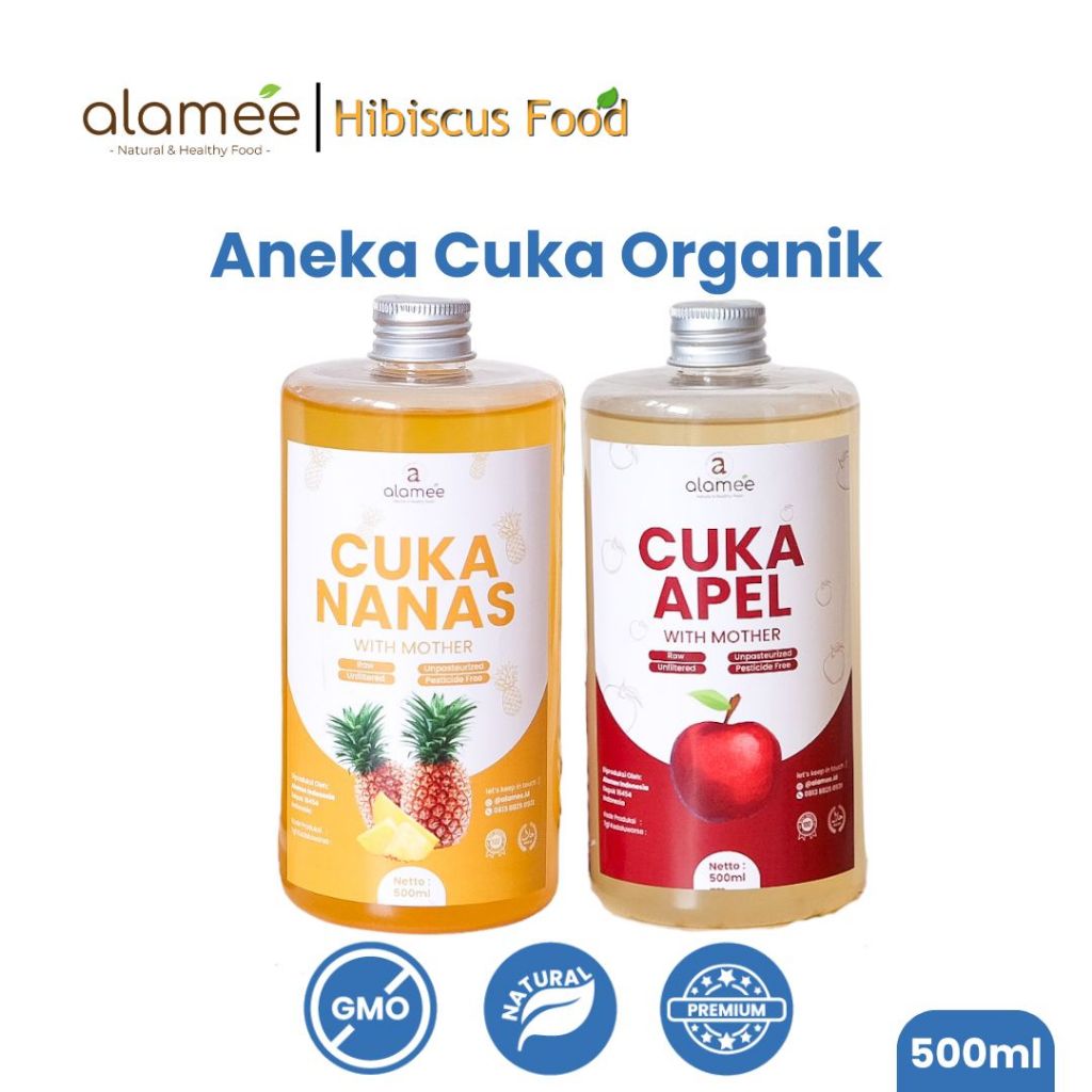 

ALAMEE Cuka Apel Nanas Original Vinegar With Mother Premium Organik Pine Apple Cider Vinegar fresh and natural
