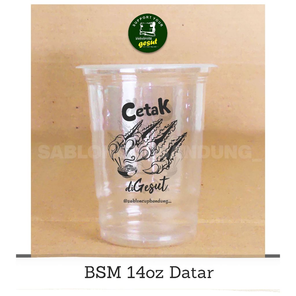 Sablon Cup 14oz Sablon Plastik Cup Murah Sablon Cup Minuman