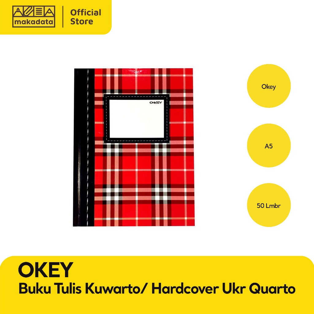 

BUKU TULIS KWARTO KUARTO QUARTO HARDCOVER ISI 50 LEMBAR OKEY