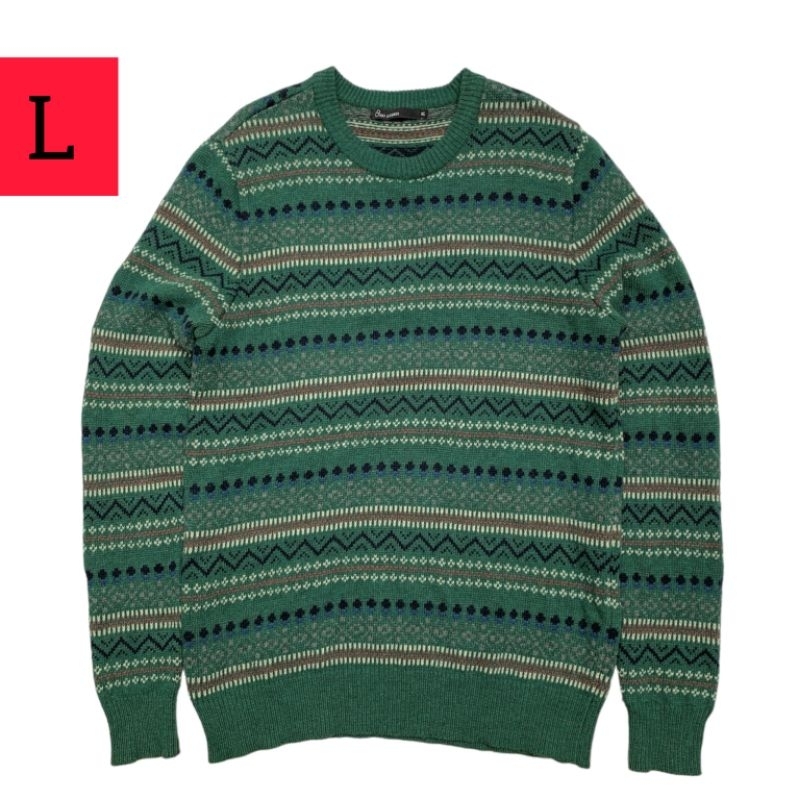 Jaket sweater crewneck rajut-wol-knit 8 EIGHT SECONDS ( size L )