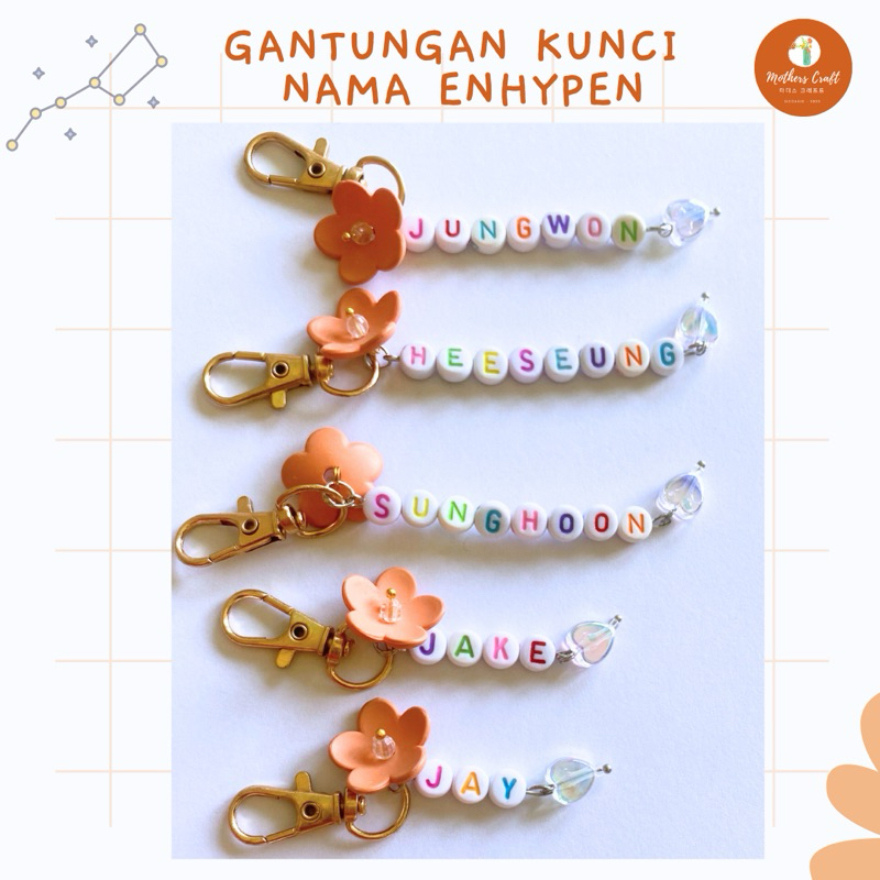 GANTUNGAN KUNCI NAMA ENHYPEN MERCHANDISE ENGENE