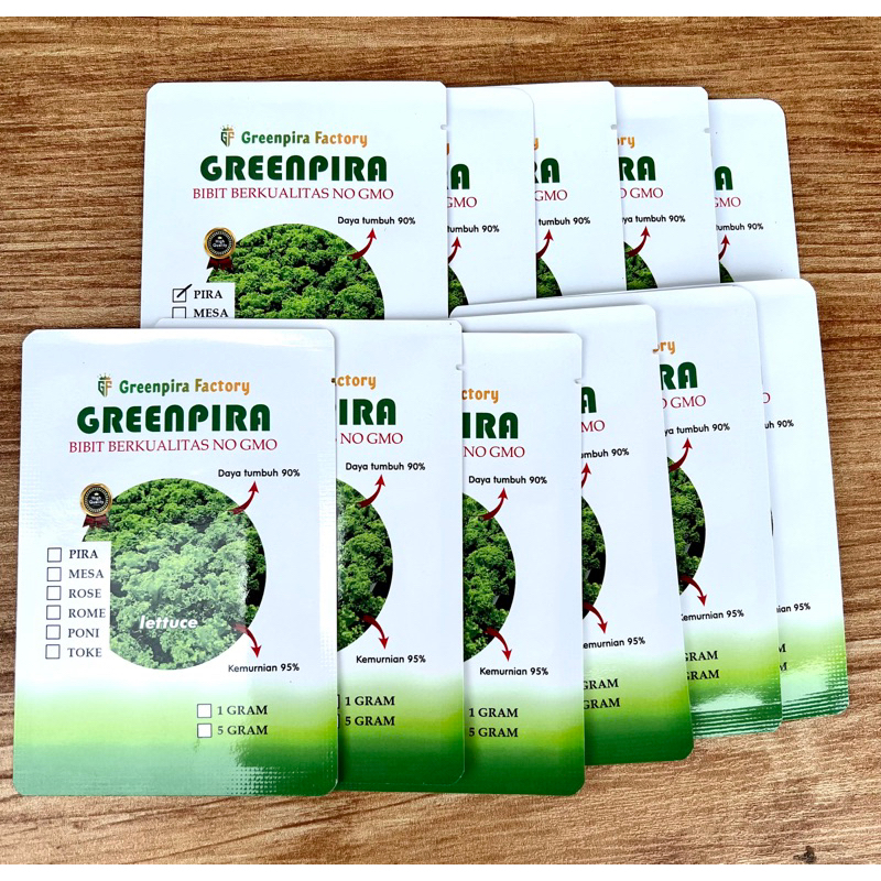 BELI 10 GRATIS 1/ Bibit benih selada greenpira PIRA 1 gram /bibit maritima/ bibit caipira/ bibit rz/