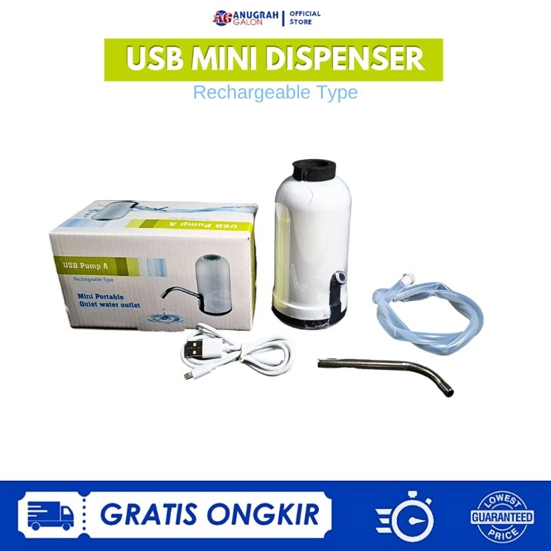 Dispenser Pompa Galon Air Elektrik Listrik Portabel Cas USB Mini