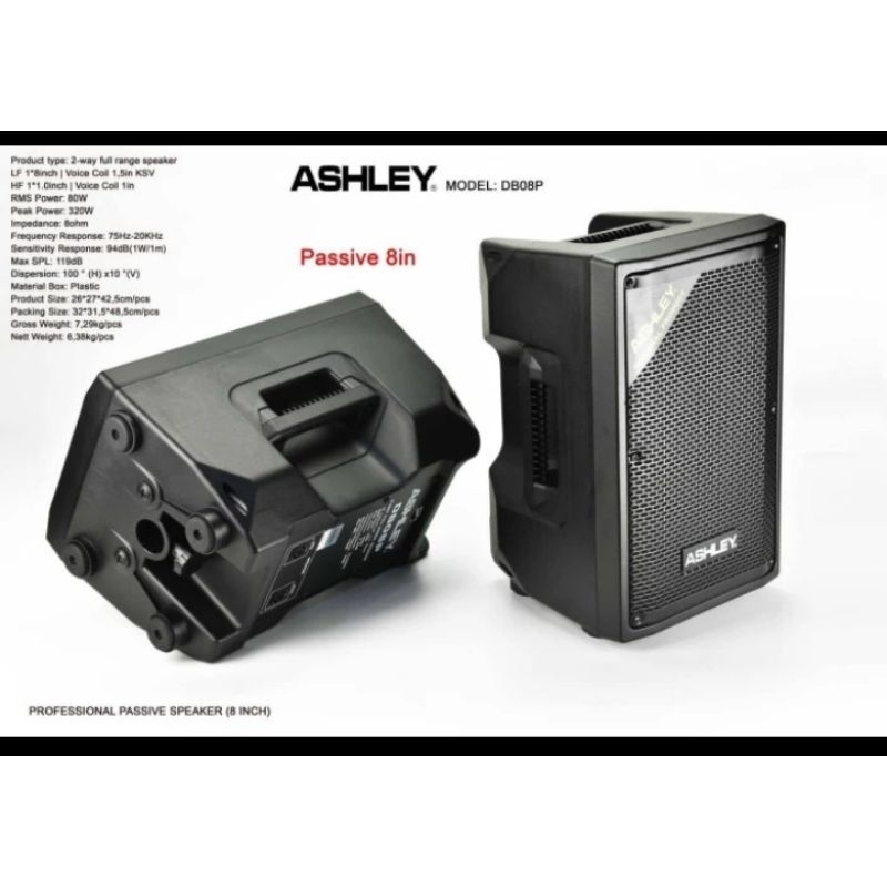 SPEAKER PASIF ASHLEY DB-08P ( 8 INCH ) ORYGINAL