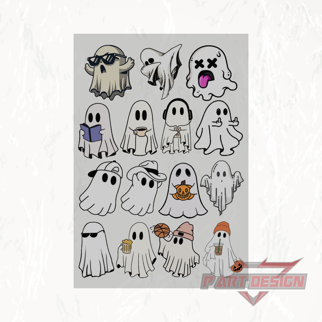 

Stiker aesthetic tema ghost hantu