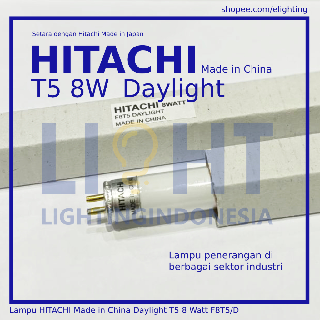 Lampu HITACHI Daylight T5 8 Watt F8T5/D