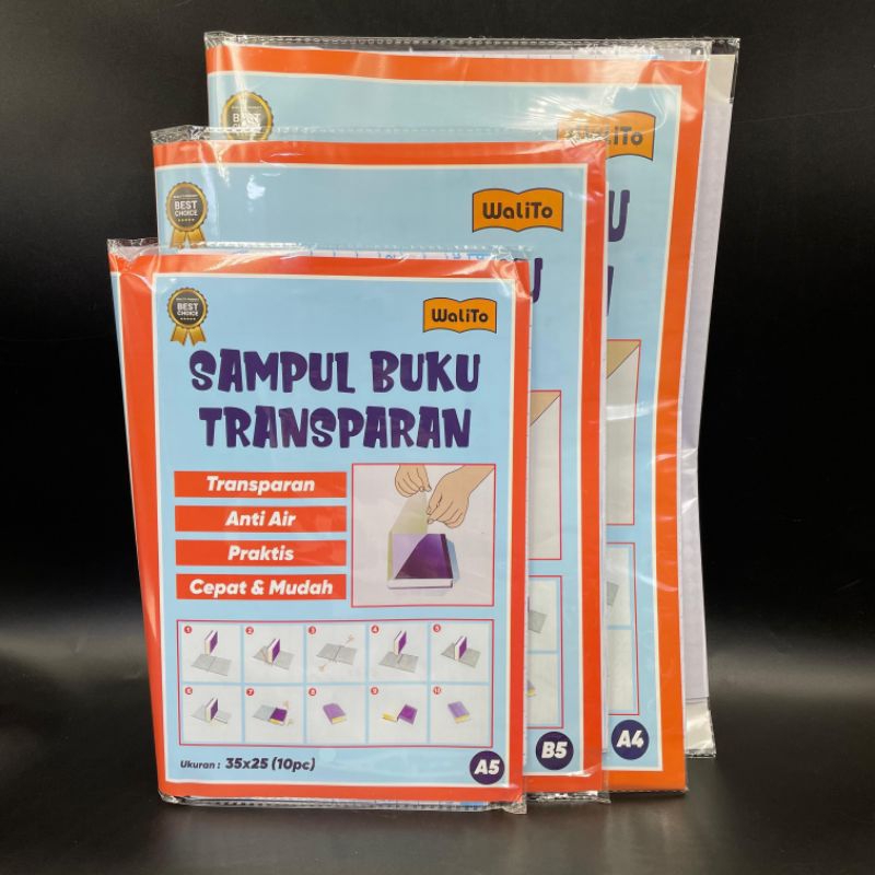 

Sampul buku sticker anti basah isi 10pcs