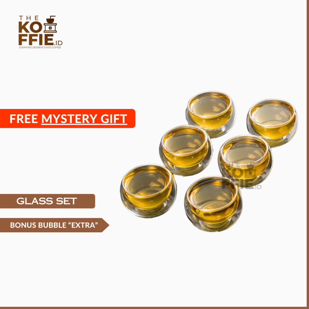 Gelas Kopi Shot Doublewall Borosilicate Glass 50ml 6 PCS tea jar gelas teh tea pot kaca teko kecil u