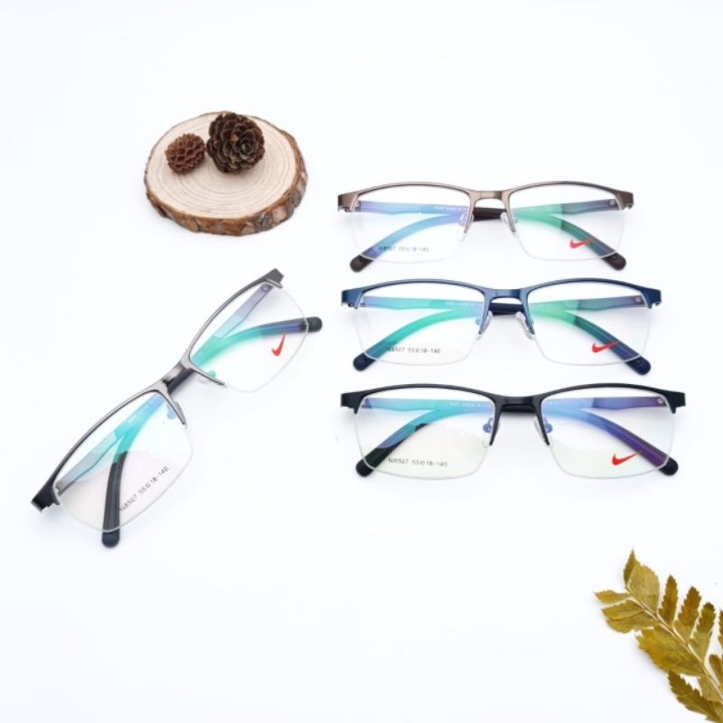 Frame Kacamata Pria sporty  Half/ Semi Rimless/Gantung NK8507