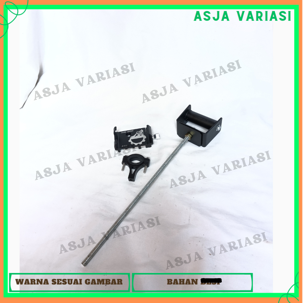 PAKET HOLDER GPS HP GSX CBR NINJA ZX25R PHONE HOLDER ALUMUNIUM Z072 STANG MOTOR BRAKET BRACKET BREKE