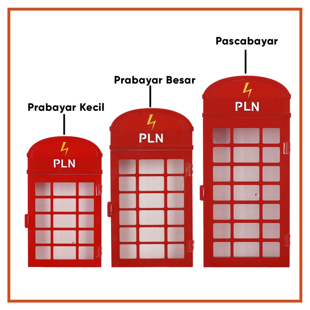 Box Listrik Akrilik KWH Meter  PLN Token Prabayar Kecil/Pascabayar/Listrik Pintar