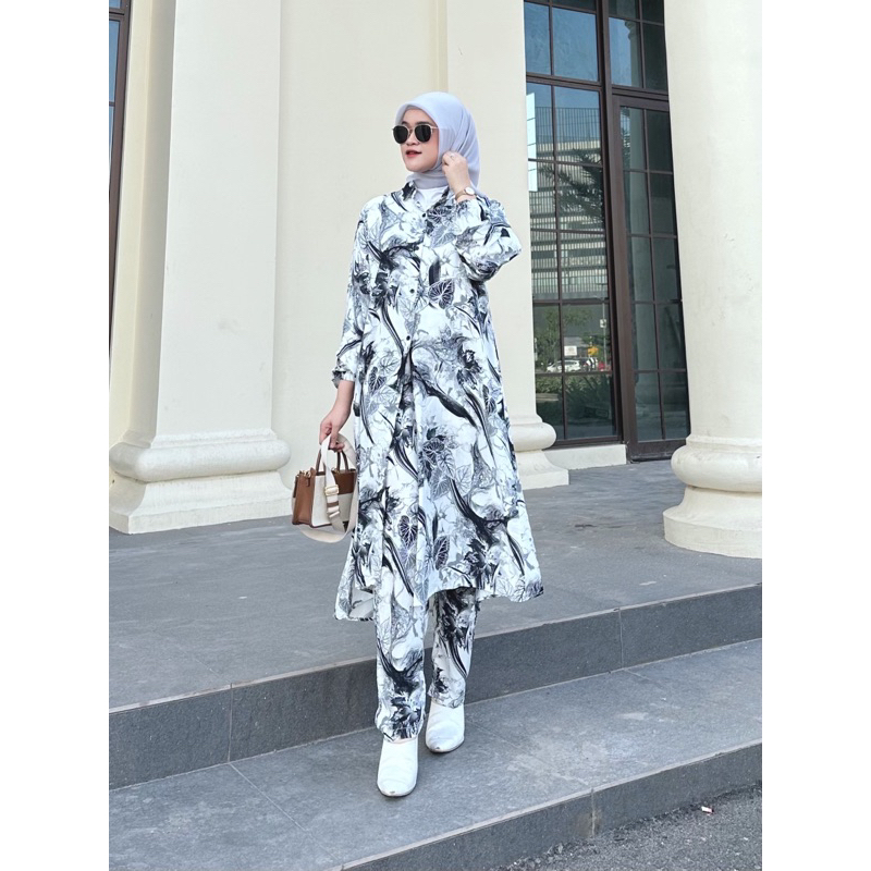 RAYON SET TUNIK Setelan Celana Rayon Tunik