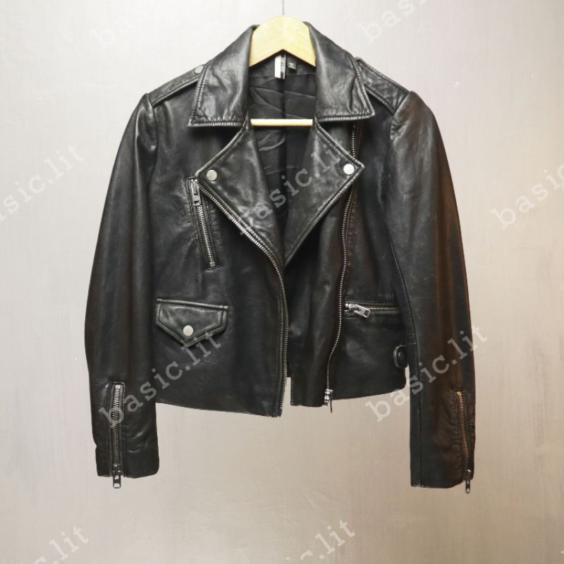 Topshop ramones biker leather jacket second preloved