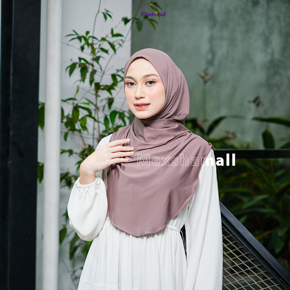 Shamira-Hijab Bergo Non Pet Syar'i Jersey Premium I Bergo Non Pet Melayu Isyana Jersey I Hijab Jerse